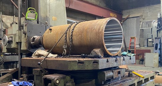 Steel sleeve 22'' od x 1'' wall for rolling wire or metal strips that will be used in the chemical process, food & pharmaceutical, oil & gas and other industries